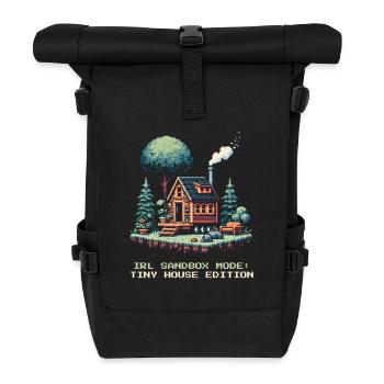 Sandbox Mode IRL | Tiny House Lifestyle - Roll Top Backpack - black - Front