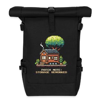 Storage space revised | Tiny House Order - Roll Top Backpack - black - Front