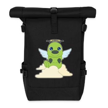 Ailes d’ange chenille - Sac à dos roll top - noir - Devant