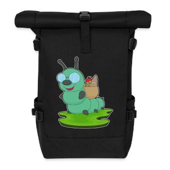 Raupe Lebensmittel - Rolltop Rucksack - Schwarz - Vorne