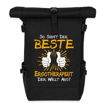 Ergotherapeut Geschenkidee - Rolltop Rucksack - Schwarz - Vorne