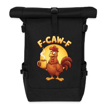 F Caw F Coffee Chicken - Rolltop Rucksack - Schwarz - Vorne