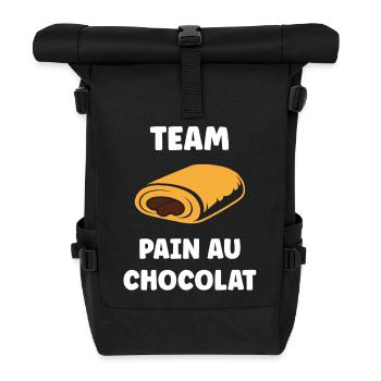 pain au chocolat - Roll Top Backpack - black - Front