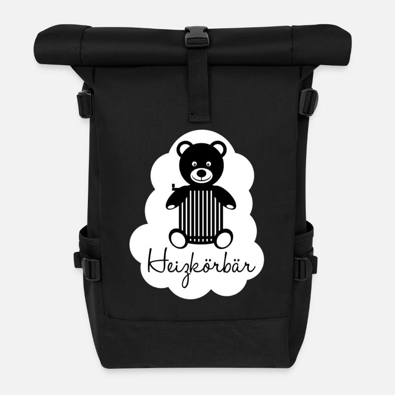 Heizkörbär - Rolltop Rucksack - Schwarz