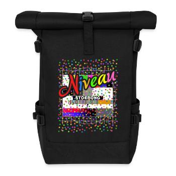 Niveau Störung Testbild Kostüm Karneval - Rolltop Rucksack - Schwarz - Vorne