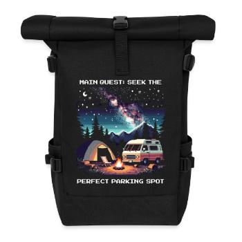 Looking for the perfect pitch | Van Life Quest - Roll Top Backpack - black - Front