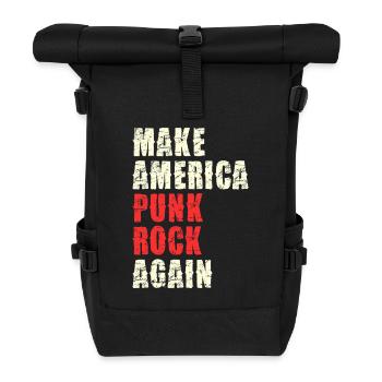 Punk Rock Revival, impression de frappe - Sac à dos roll top - noir - Devant
