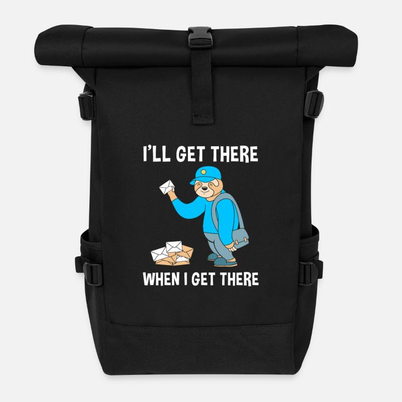 Post Poststempel Postbote - Rolltop Rucksack - Schwarz
