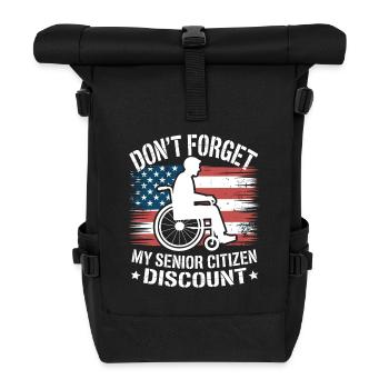 Älter Werden Lustig Senioren Motiv - Rolltop Rucksack - Schwarz - Vorne