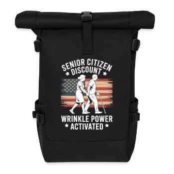 Senior Discount Ruhestand Humor - Rolltop Rucksack - Schwarz - Vorne