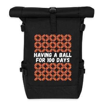 I Tackled 100 Days Of School  - Roll Top Backpack - black - Front