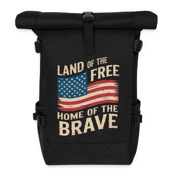 Land of the Free - USA Vintage Flag - Roll Top Backpack - black - Front