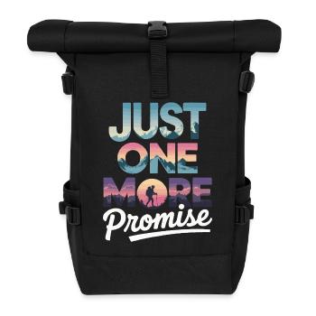 Just One More Promise - Hiking Retro - Roll Top Backpack - black - Front