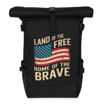 Land of the Free - USA Vintage Flag - Roll Top Backpack - black - Front