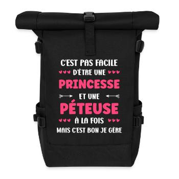 Furzen - Rolltop Rucksack - Schwarz - Vorne
