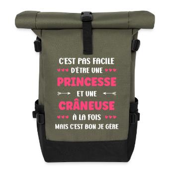 Crane - Roll Top Backpack - olive/black - Front
