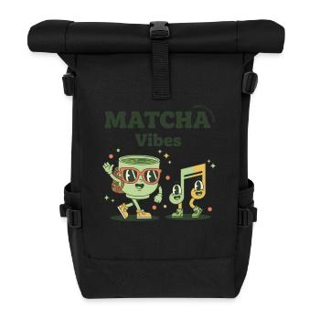 Matcha Vibes Green Tea Groove Matcha Tea - Rolltop Rucksack - Schwarz - Vorne
