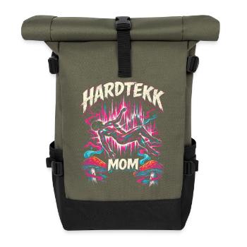 Hardtekk Mom Tekke Ostdeutschland - Rolltop Rucksack - Olive/Schwarz - Vorne