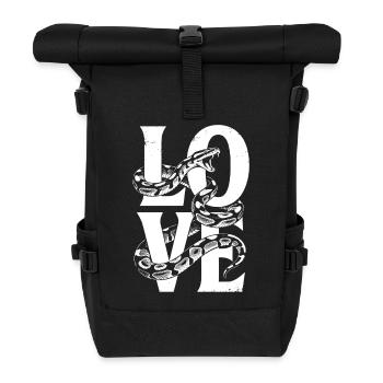 King Python Snakes LOVE Terrarium Python - Roll Top Backpack - black - Front