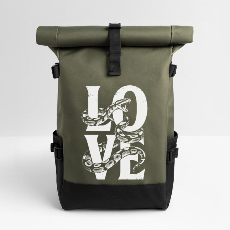 Königspython Schlangen LOVE Terrarium Python Rolltop Rucksack