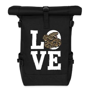 King Python Snakes LOVE Terrarium Python - Roll Top Backpack - black - Front