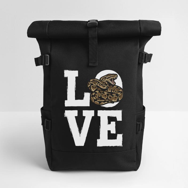 Königspython Schlangen LOVE Terrarium Python Rolltop Rucksack