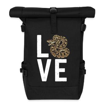 King Python Snakes LOVE Terrarium Python - Roll Top Backpack - black - Front