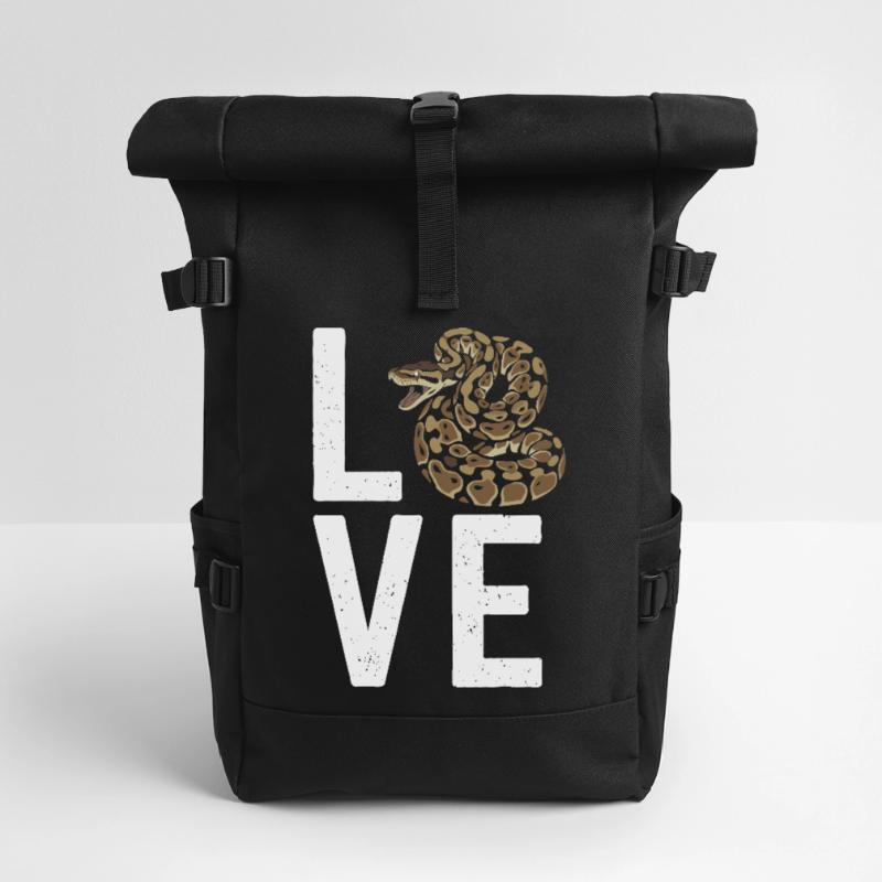 Königspython Schlangen LOVE Terrarium Python Rolltop Rucksack