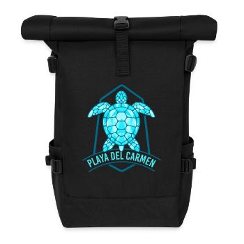 Playa Del Carmen Retro Spring Break Cruise Vibes - Roll Top Backpack - black - Front