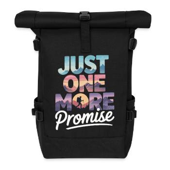 Just One More Promise - Hiking Retro - Roll Top Backpack - black - Front