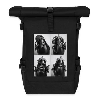 eggplant - Roll Top Backpack - black - Front