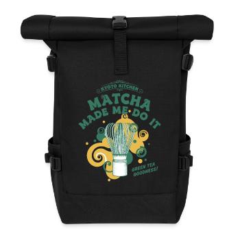 Kyoto Kitchen Matcha Made Me Do It Green Tea - Roll Top Backpack - black - Front