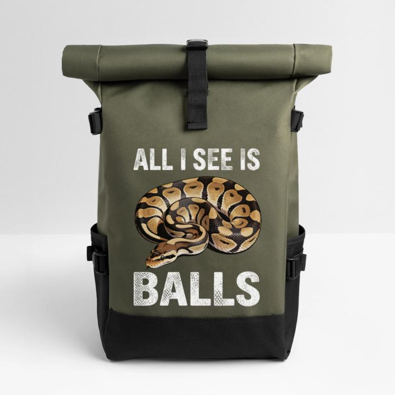 Königspython Schlangen Liebhaber Terrarium Python Rolltop Rucksack