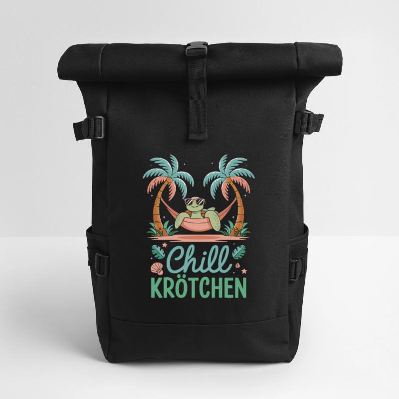 Chill Toad, Tortue cool dans le hamac Sac à dos roll top