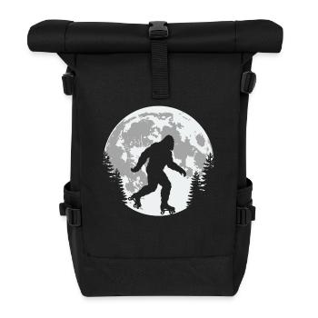 Bigfoot Roller Skating Mond - Rolltop Rucksack - Schwarz - Vorne
