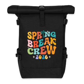 Spring Break Crew 2026 Girls Trip Retro Cruise Fun - Roll Top Backpack - black - Front