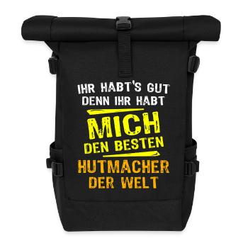 Mad Hatter Gift - Roll Top Backpack - black - Front