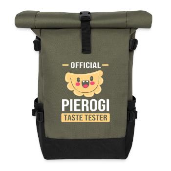 Pierogi Polen Polnisch - Rolltop Rucksack - Olive/Schwarz - Vorne