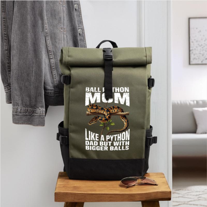 Maman Python roi Maman Serpents Terrarium Python Sac à dos roll top