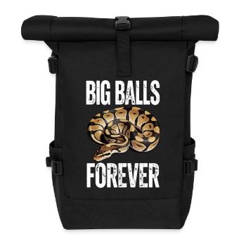 King Python Snakes Lover Terrarium Python - Roll Top Backpack - black - Front