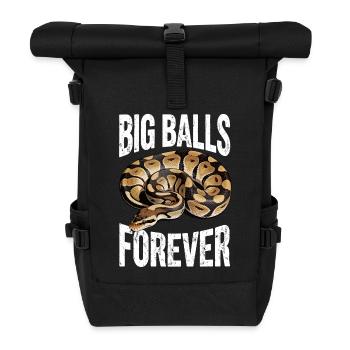 King Python Snakes Lover Terrarium Python - Roll Top Backpack - black - Front