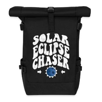 Solar eclipse chaser weiss - Rolltop Rucksack - Schwarz - Vorne