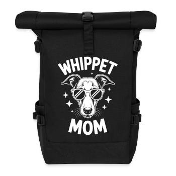 Whippet Sprüche Hund Lustiges Whippet Geschenk - Rolltop Rucksack - Schwarz - Vorne