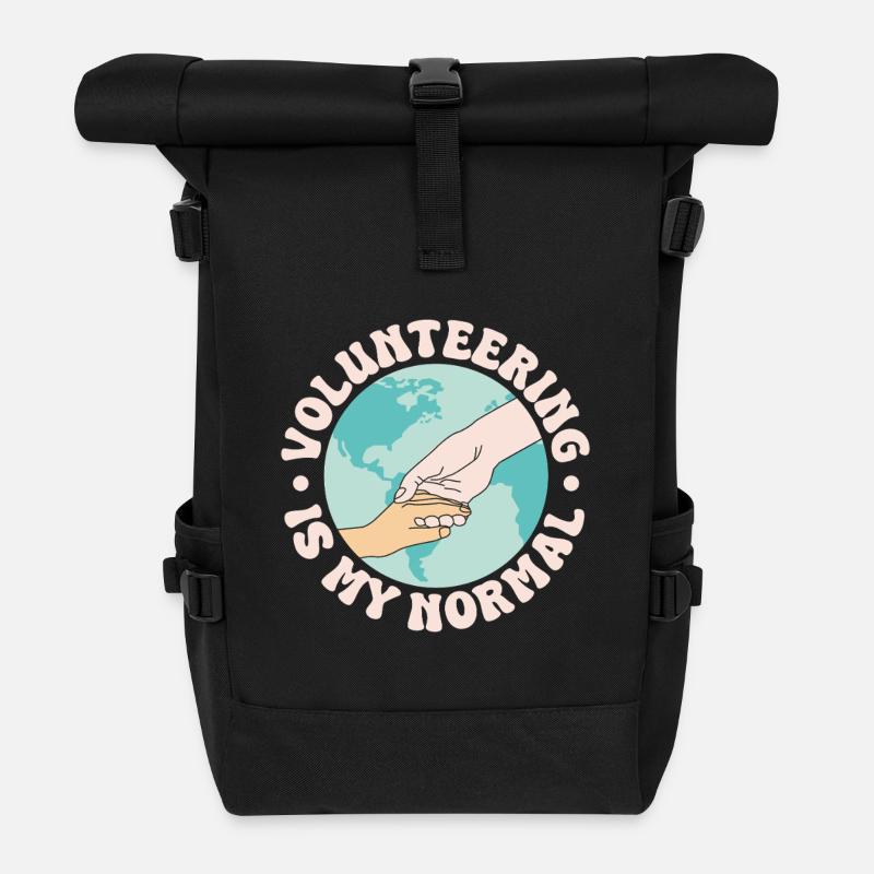 Volunteer Appreciation Is My Normal Volunteer - Rolltop Rucksack - Schwarz