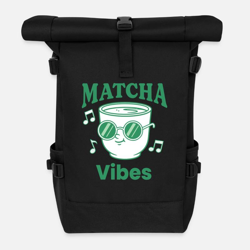 Matcha Vibes Thé vert Matcha Latte Lover Japon - Sac à dos roll top - noir