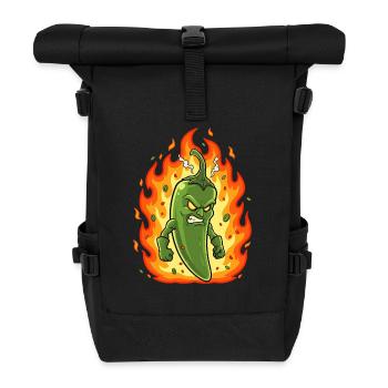 Fiery Chili Fighter - Roll Top Backpack - black - Front