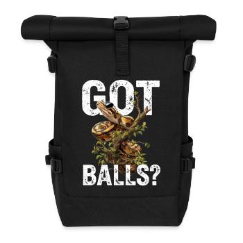 King Python Snakes Lover Terrarium Python - Roll Top Backpack - black - Front