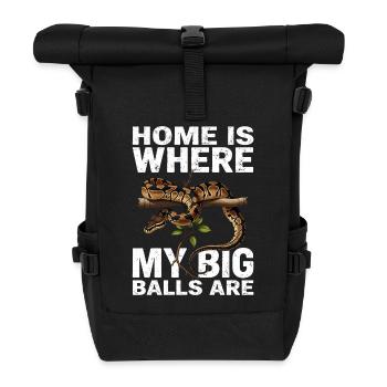 King Python Snakes Lover Terrarium Python - Roll Top Backpack - black - Front