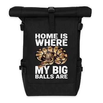 King Python Snakes Lover Terrarium Python - Roll Top Backpack - black - Front