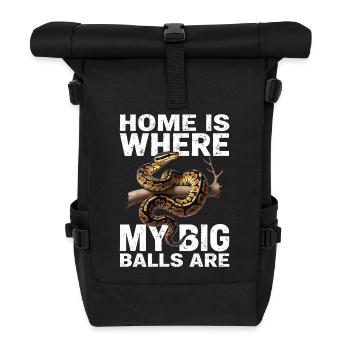King Python Snakes Lover Terrarium Python - Roll Top Backpack - black - Front